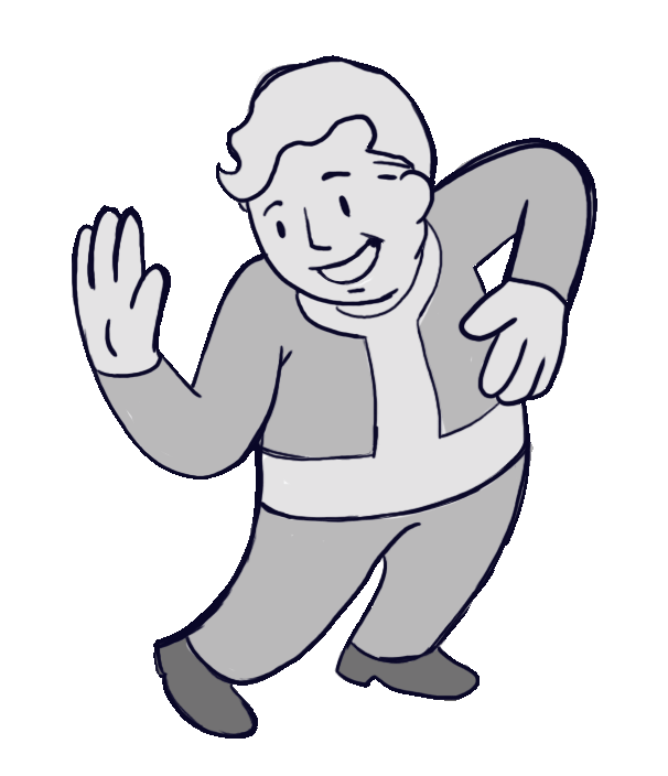 Vault Boy from Fallout Dancing